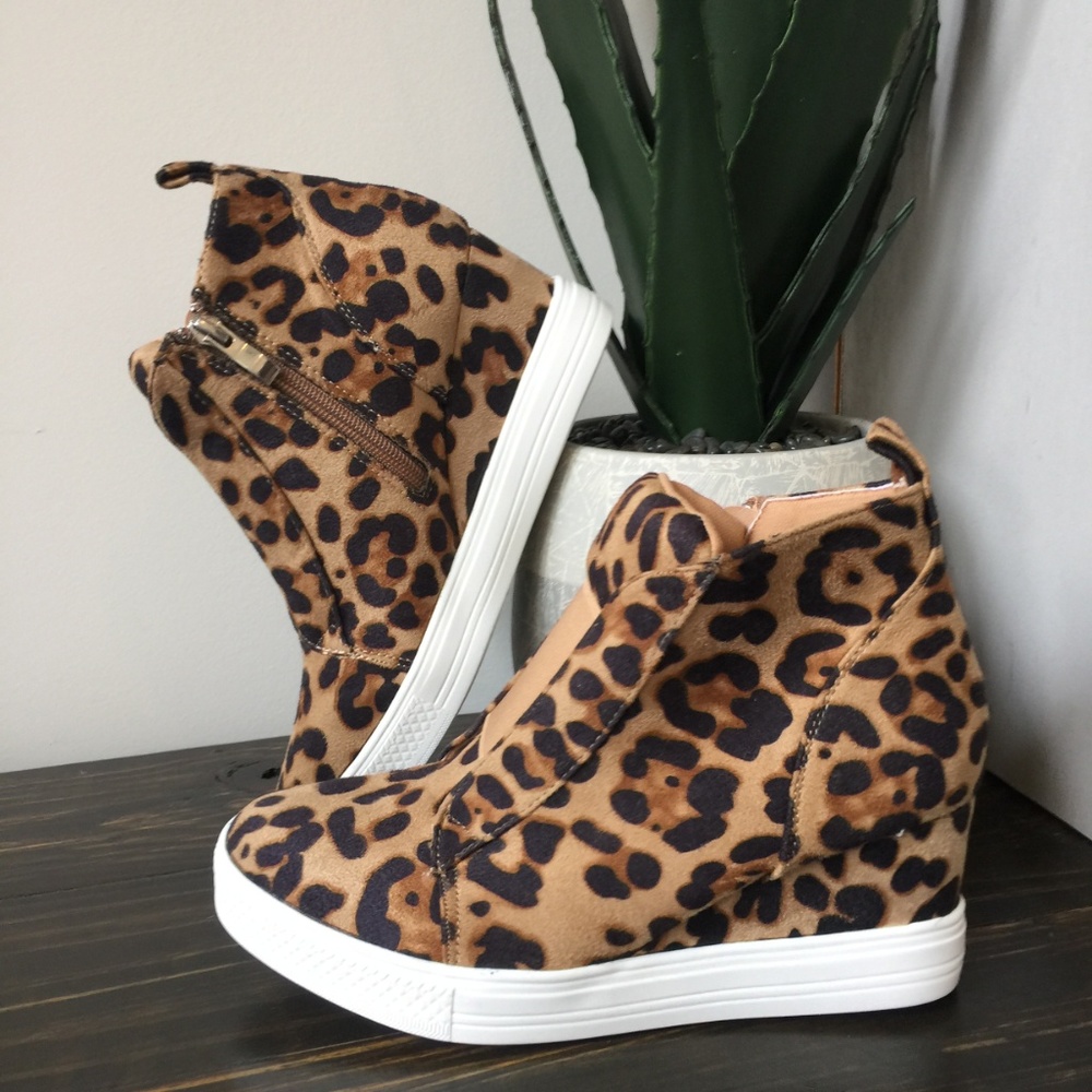 Leopard Zoey Sneaker Wedge